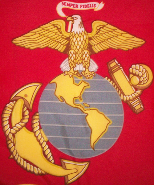 Pritned  Marine Corp Flag